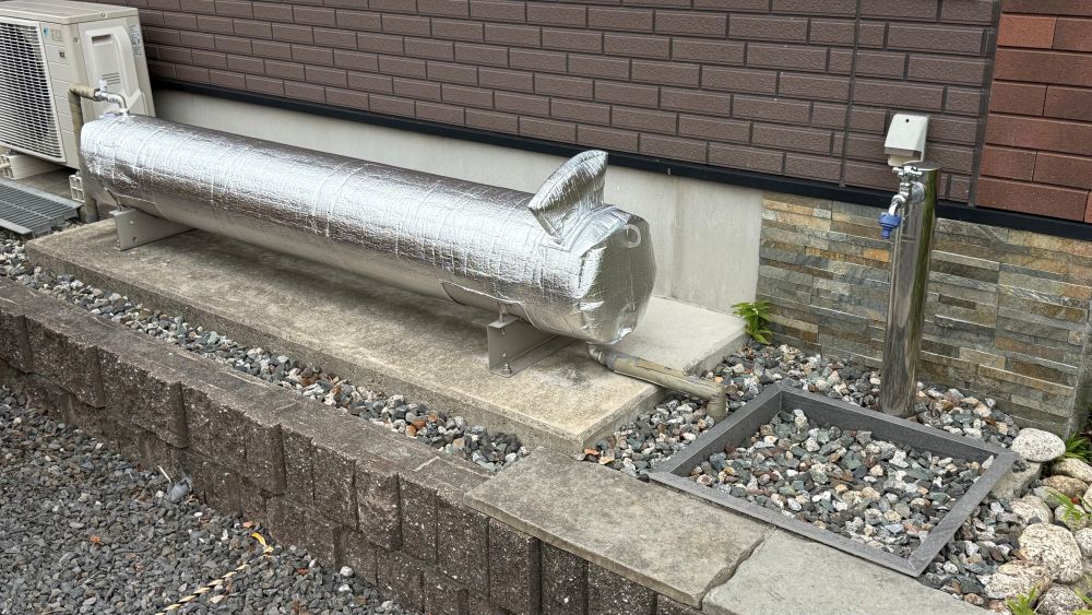 愛知県岡崎市 モデルハウス 163リットル 屋外設置事例